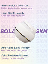 Sola Skn Flow Sonic Silicone Facial Cleansing Brush